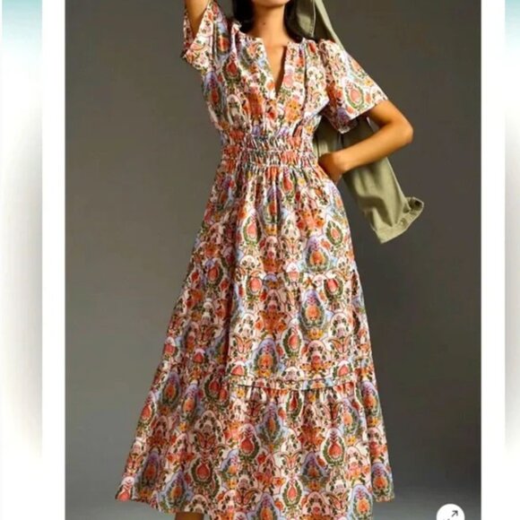 Anthropologie the Somerset Maxi Dress L - Picture 1 of 12